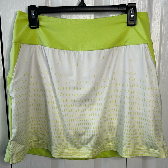 Adidas Athletic Tennis Skort Women's‎ Size Medium Green White Golf Stretch - Picture 1 of 6